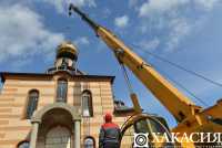 На храме Александра Невского в Хакасии установили купол