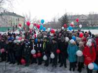 Школьники Черногорска   провели флешмоб «Я люблю тебя, Россия!»
