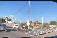 Утреннее ДТП в Абакане: пострадал новый забор и иномарка