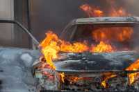 Автомобиль горел в Абакане